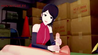 Borutoが、生暖--Sarada Jerkoff,吸い込み、titjoobは単にBoruto
